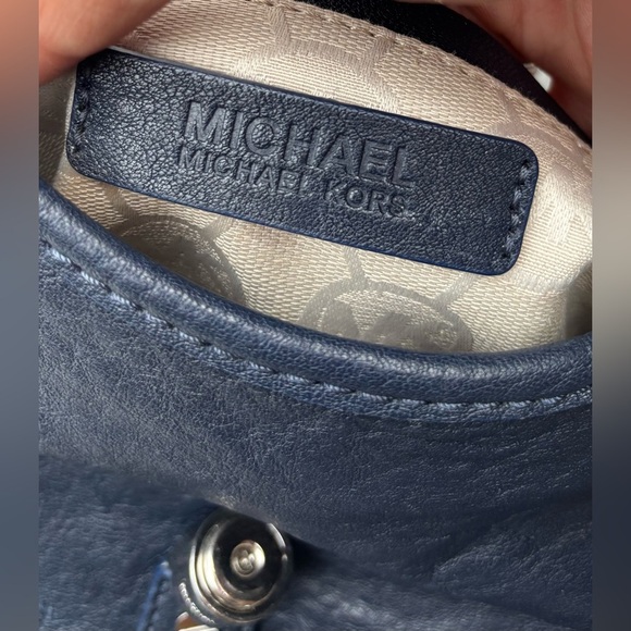 Michael Kors Dark Blue Leather Shoulder Bag EUC - Picture 9 of 9